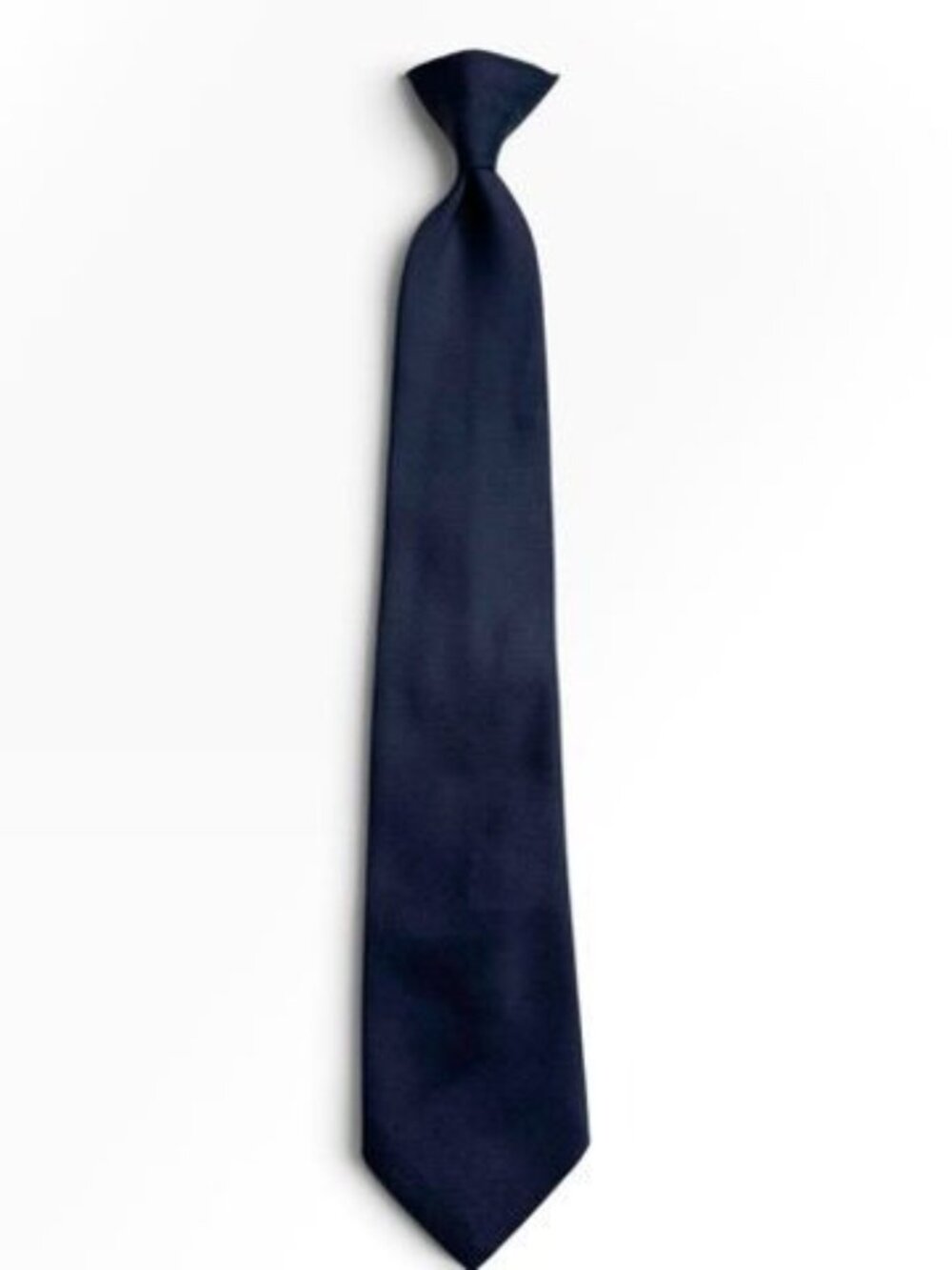 Vintage Wembley Clip On Tie Navy Blue Mens Neck Tie, 60s 70s Pre Tied Tie